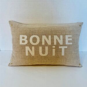“Bonne Nuit” Decorative Pillow